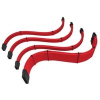 Cabo Extensor de Fonte Sleeved Rise Mode, 4 em 1, 1x 24p ATX, 1x 4+4p CPU, 2x 6+2p PCIe, Vermelho - RM-SL-FR