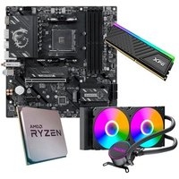 Placa-Mãe MSI B550M Gaming Plus WiFi6E + Ryzen 7 5700X + Water Cooler MACH1 Logic 240mm + Memória XPG Spectrix 8GB