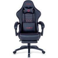 Cadeira Gamer Husky Tempest 700, Até 145kg, Almofadas, Reclinável 150º, PU, Descanso para Pés, Preta e Vermelha - HCG700PTVR