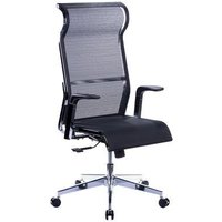 Cadeira Office Husky 500, Preto, Encosto de Cabeça Fixo, Encosto Ajustável com 3 Níveis, Base em Aço Cromado - HTCD010
