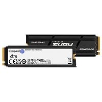 SSD Kingston FURY Renegade, 4TB, M.2 2280, PCIe 4.0 x4, NVMe, Leitura: 7300 MB/s, Gravação: 7000 MB/s, Preto - SFYRDK/4000G