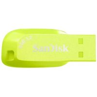 Pen Drive 128GB SanDisk Ultra Shift, USB 3.2 Flash Drive, Amarelo Fluorescente - SDCZ410-128G-G46EP