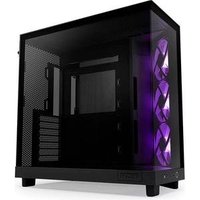 Gabinete Gamer NZXT H6 Flow Edition, Mid Tower, RGB, ATX, Lateral em Vidro, Com Fans , Preto - CC-H61FB-R1