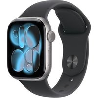 Apple Watch Series 11 GPS, Caixa Cinza-espacial de Alumínio de 42 mm, Pulseira Esportiva Preta, Tamanho M/G - MEQX4AM/A