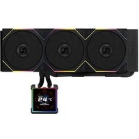 Water Cooler Lian Li Hydroshift II LCD-S 360TL, 360mm, ARGB, Tela LCD Quadrada 3.4 IPS, Controladora, Preto - GHS2LCDS36TFB