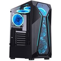 Gabinete Gamer Rise Mode X4 Glass, Barra de LED ARGB, Lateral em Vidro Fumê, Sem FANs, Preto - RM-X4-04-FB