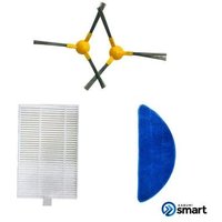 Kit reposição para Robô Aspirador KABUM! smart 500/700 - 5 Filtros HEPA + 2 Panos de Limpeza + 2 Pares de Escovas Laterais - KSHPR217