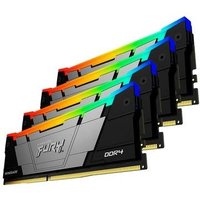 Memória RAM Kingston Fury Renegade RGB, 32GB (4x8GB), DDR4, 3200MHz, CL16, Preto - KF432C16RB2AK4/32