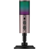 Microfone Gamer Rise Mode Elite 06 RGB, USB-C, Estilo Retrô Podcast, Preto e Ocre - RM-ME-06-BOC