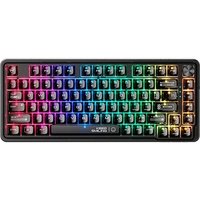 Teclado Mecânico Gamer Machenike K500f-B81 CRYSTAL, 75%, Switch Crystal Tátil Hot-Swappable, Gasket, RGB, Preto Transparente - K500F-B81 BK BY