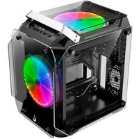 Gabinete Gamer Rise Mode Zeus Glass 02, Mid Tower, ARGB, Frontal e Lateral em Vidro, 2 Fans 200mm, Preto - RM-CA-ZE-02-ARGB