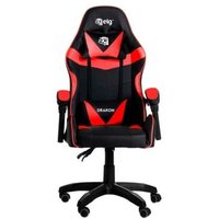 Cadeira Gamer ELG Drakon, Até 140 kg, Ajuste De Altura, Encosto Reclinavel, Braços Articulados, Preto e Vermelho - CH31BKRD