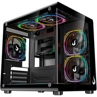 Gabinete Gamer Rise Mode Galaxy Glass X Mini, M-ATX, Lateral e Frontal em Vidro Temperado, Preto - RM-GA-GGXN-FB