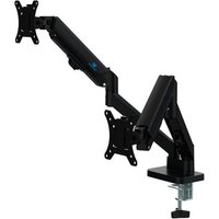 Suporte de Mesa Articulado para 2 Monitores de 17" a 32" Ergofirst, Ajuste com Pistão a Gás, Preto - G16-C024