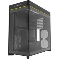 Gabinete Gamer Montech HS02, Mid-Tower, ATX, Vidro Temperado, Sem FANs, Preto - HS02BK