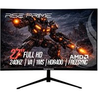 Monitor Gamer Curvo Rise Mode Prime 27", Full HD, 240Hz, 1ms, VA, FreeSync, HDR 400 HDMI e DisplayPort, Preto - RM-MOG-27C240FH-B