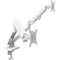Suporte de Mesa Articulado para 2 Monitores de 17" a 32" Ergofirst, Ajuste com Pistão a Gás, Branco - G16-C024-W
