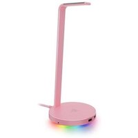 Suporte para Headset Gamer Razer Station V2 Quartz Pink, Surround Sound 7.1, Chroma, 2 Portas USB 3.1 - RC21-01510200-R3M1