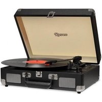 Toca Discos HI FI Raveo Sonetto Chrome, Vinyl, Bluetooth, USB, Aux, Preto - 26396
