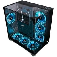 Gabinete Gamer Rise Mode Galaxy Full Glass, Mid Tower, ATX, Lateral e Frente em Vidro Temperado, Sem FANs, Preto - RM-CA-FG-B