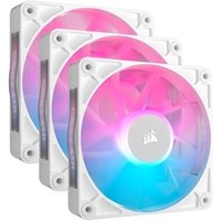 Kit com 3 Ventoinhas Corsair iCUE LINK RX120 RGB White, 120mm, Branco - CO-9051022-WW