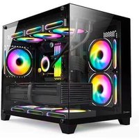Gabinete Gamer Husky Dome 210, Mini Tower, M-ATX, Lateral e Frontal em Vidro, Sem FANs, Preto - HGN210PT
