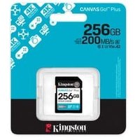 Cartão de memória Kingston, SDXC Canvas Go Plus, 256GB, Gen4, 200MB/s - SDG4/256GB