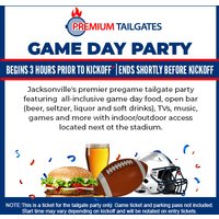 Premium Tailgate Party: Jacksonville Jaguars vs. Los Angeles Chargers