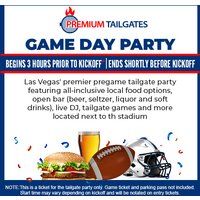 Premium Tailgate Party: Las Vegas Raiders vs. Los Angeles Chargers