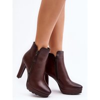 Heel boots model 189051 Step in style - 39 - Brown