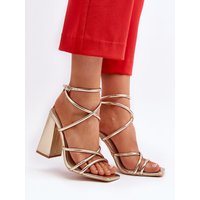 Heel sandals model 193938 Step in style - 37 - Yellow