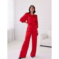 Women trousers model 194763 Roco Fashion - 36 - Red