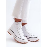 Platform sneakers model 198691 Step in style - 36 - White
