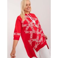Plus size blouse model 201844 Relevance - ONE-SIZE-FITS-ALL - Red