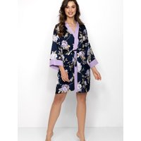 Bathrobe model 201985 Momenti Per Me - S/M - Navy blue