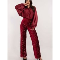 Women trousers model 203163 Italy Moda - ONE-SIZE-FITS-ALL - Red