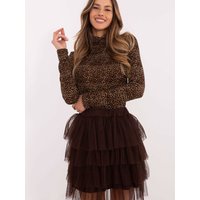 Short skirt model 206145 Och Bella - ONE-SIZE-FITS-ALL - Brown