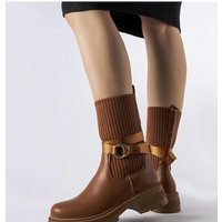 Heel boots model 206486 Solea - 38 - Brown