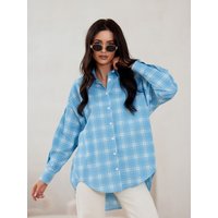 Long sleeve shirt model 206995 Roco Fashion - L/XL - Blue