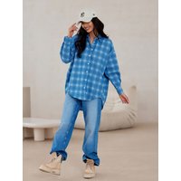 Long sleeve shirt model 206996 Roco Fashion - L/XL - Blue
