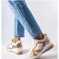Wedge sneakers model 207727 Solea - 38 - Beige
