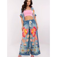 Women trousers model 210030 Italy Moda - ONE-SIZE-FITS-ALL - Blue