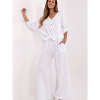 Women trousers model 211273 Italy Moda - ONE-SIZE-FITS-ALL - White