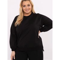 Plus size sweatshirt model 211730 Relevance - ONE-SIZE-FITS-ALL - Black