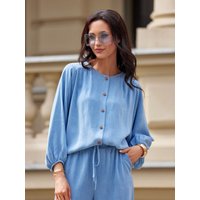 Long sleeve shirt model 211896 Roco Fashion - 38 - Blue