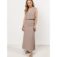 Long skirt model 212208 awama - L - Brown