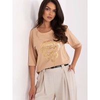 Blouse model 213095 Factory Price - S - Brown