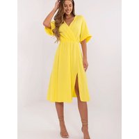 Daydress model 213277 Italy Moda - ONE-SIZE-FITS-ALL - Yellow