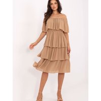 Cocktail dress model 215560 Och Bella - ONE-SIZE-FITS-ALL - Brown
