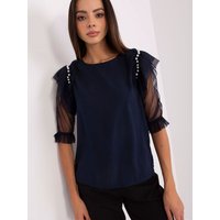 Blouse model 216393 Lakerta - 38 - Navy blue